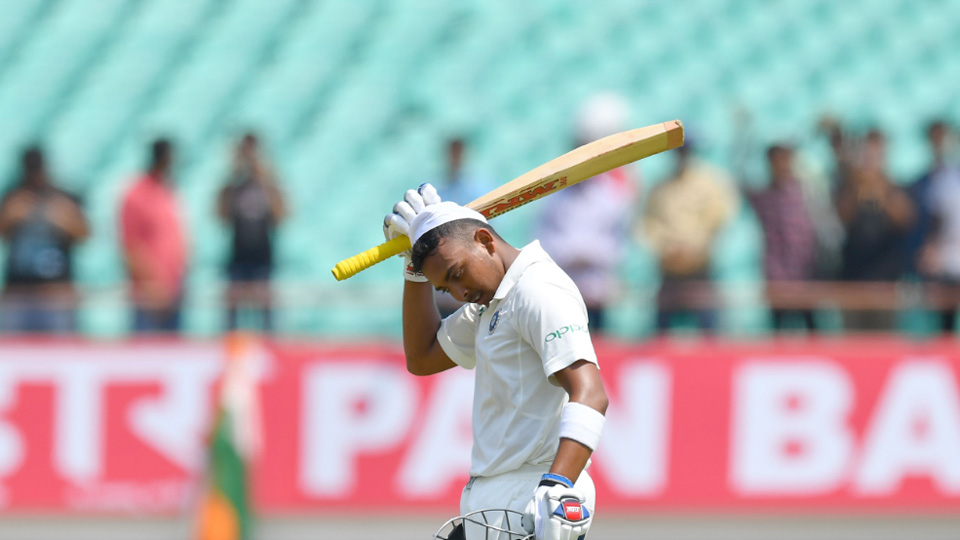 cricket prithvi shaw smashed century against west indies